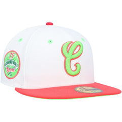 Chicago White Sox Cooperstown Collection Comiskey Park 75th Anniversary Strawberry Lolli 59FIFTY Fitted Hat White/Coral | New Era