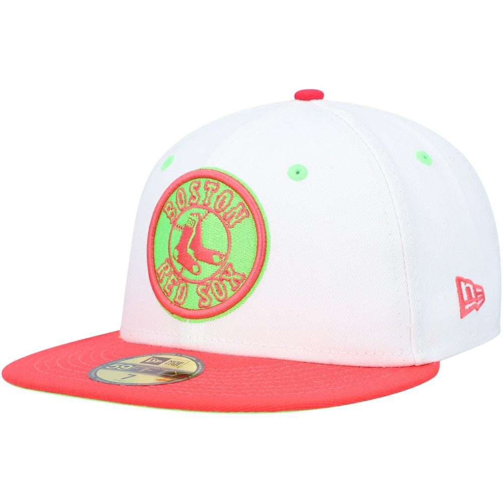 Boston Red Sox  Fenway Park 100th Anniversary  Strawberry Lolli 59FIFTY Fitted Hat White/Coral | New Era