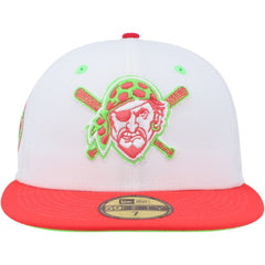 Pittsburgh Pirates Three Rivers Stadium 30th Anniversary Strawberry Lolli 59FIFTY Fitted Hat White/Coral | New Era