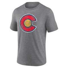 Colorado Avalanche Wraparound Tri-Blend T-Shirt Heather Gray