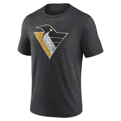 Pittsburgh Penguins Wraparound Tri-Blend T-Shirt Charcoal
