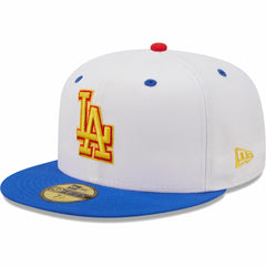 Los Angeles Dodgers 75th World Series Cherry Lolli 59FIFTY Fitted Hat White/Royal | New Era