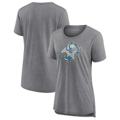 Buffalo Sabres Women's Slow Whistle Tri-Blend T-Shirt Gray