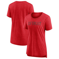 Detroit Red Wings Women's Slow Whistle Tri-Blend T-Shirt Red