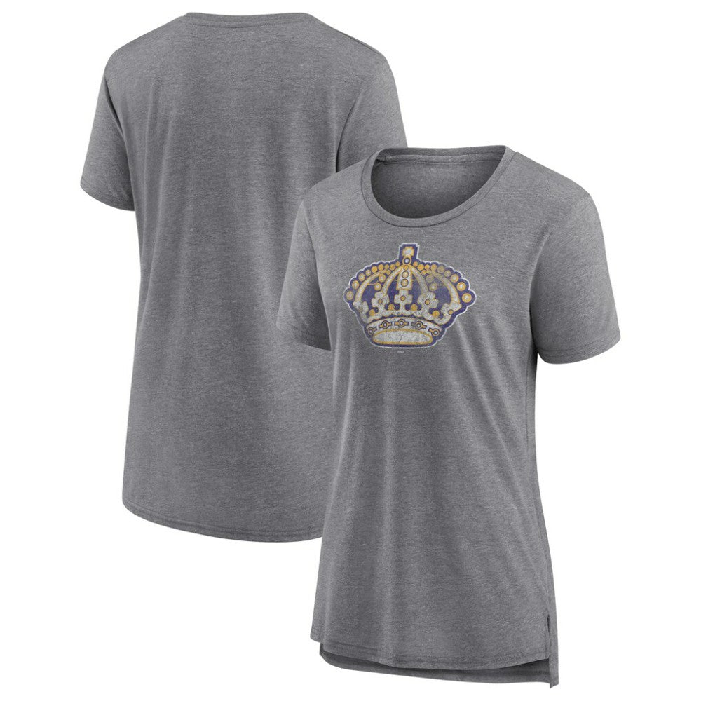Los Angeles Kings Women's Slow Whistle Tri-Blend T-Shirt Gray