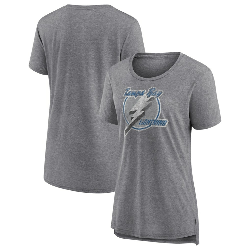 Tampa Bay Lightning Women's Slow Whistle Tri-Blend T-Shirt Gray