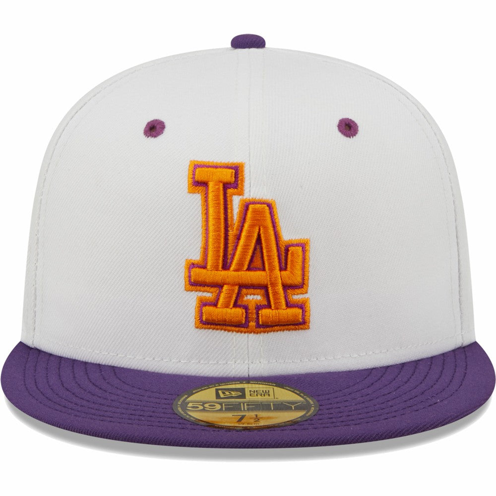 Los Angeles Dodgers 40th Anniversary at Dodger Stadium Grape Lolli 59FIFTY Fitted Hat White/Purple | New Era