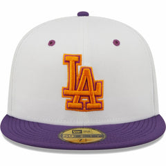 Los Angeles Dodgers 40th Anniversary at Dodger Stadium Grape Lolli 59FIFTY Fitted Hat White/Purple | New Era