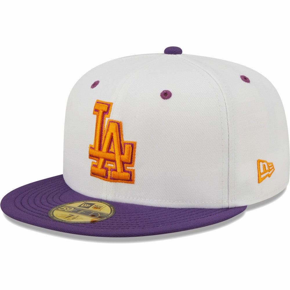 Los Angeles Dodgers 40th Anniversary at Dodger Stadium Grape Lolli 59FIFTY Fitted Hat White/Purple | New Era