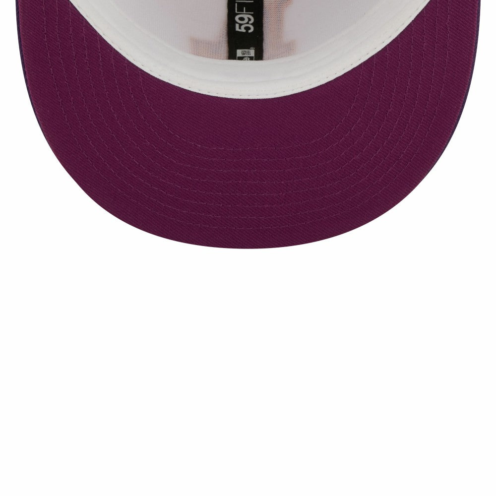 Los Angeles Dodgers 40th Anniversary at Dodger Stadium Grape Lolli 59FIFTY Fitted Hat White/Purple | New Era