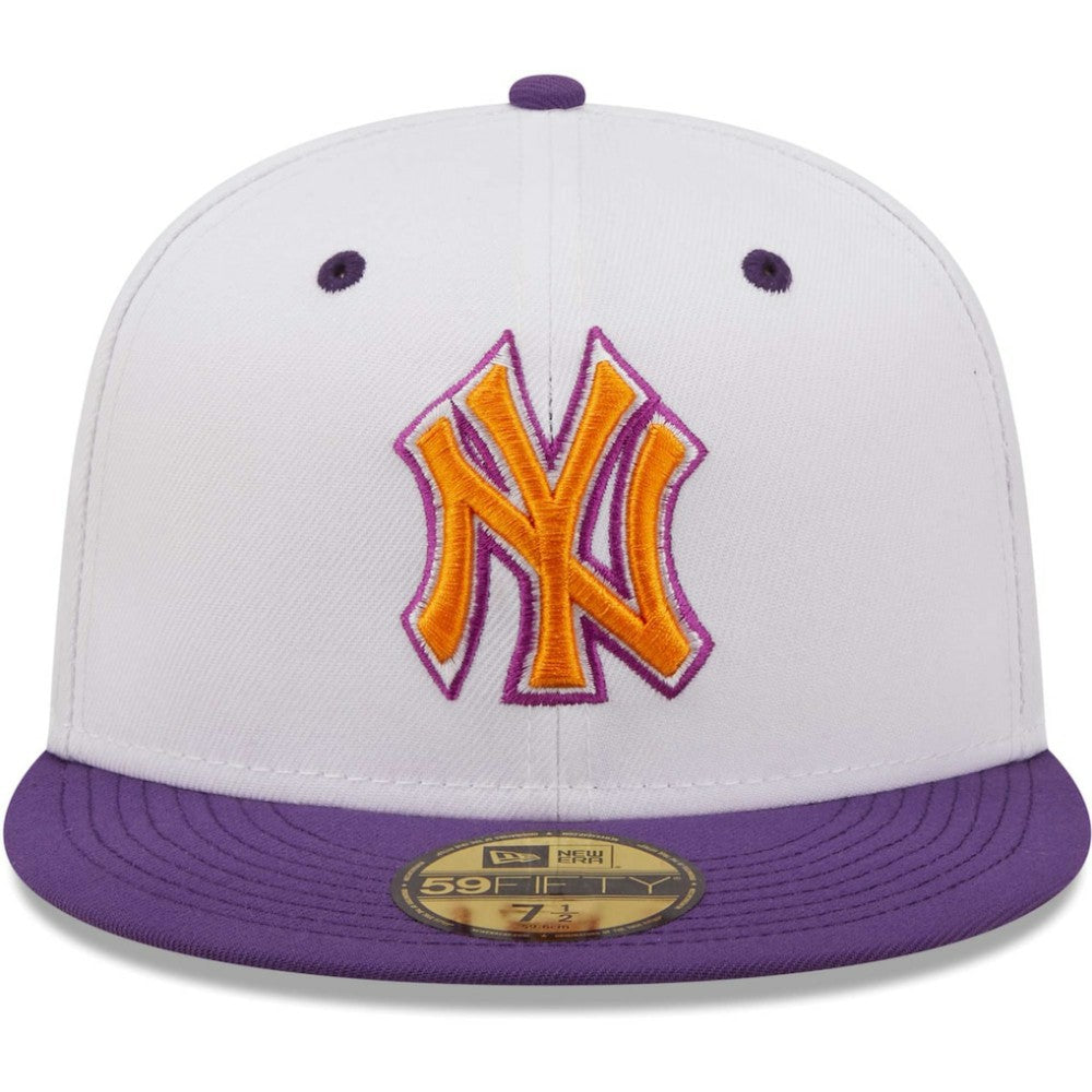 New York Yankees 2000 World Series Grape Lolli 59FIFTY Fitted Hat White/Purple | New Era