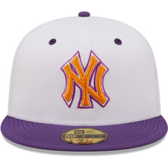 New York Yankees 2000 World Series Grape Lolli 59FIFTY Fitted Hat White/Purple | New Era