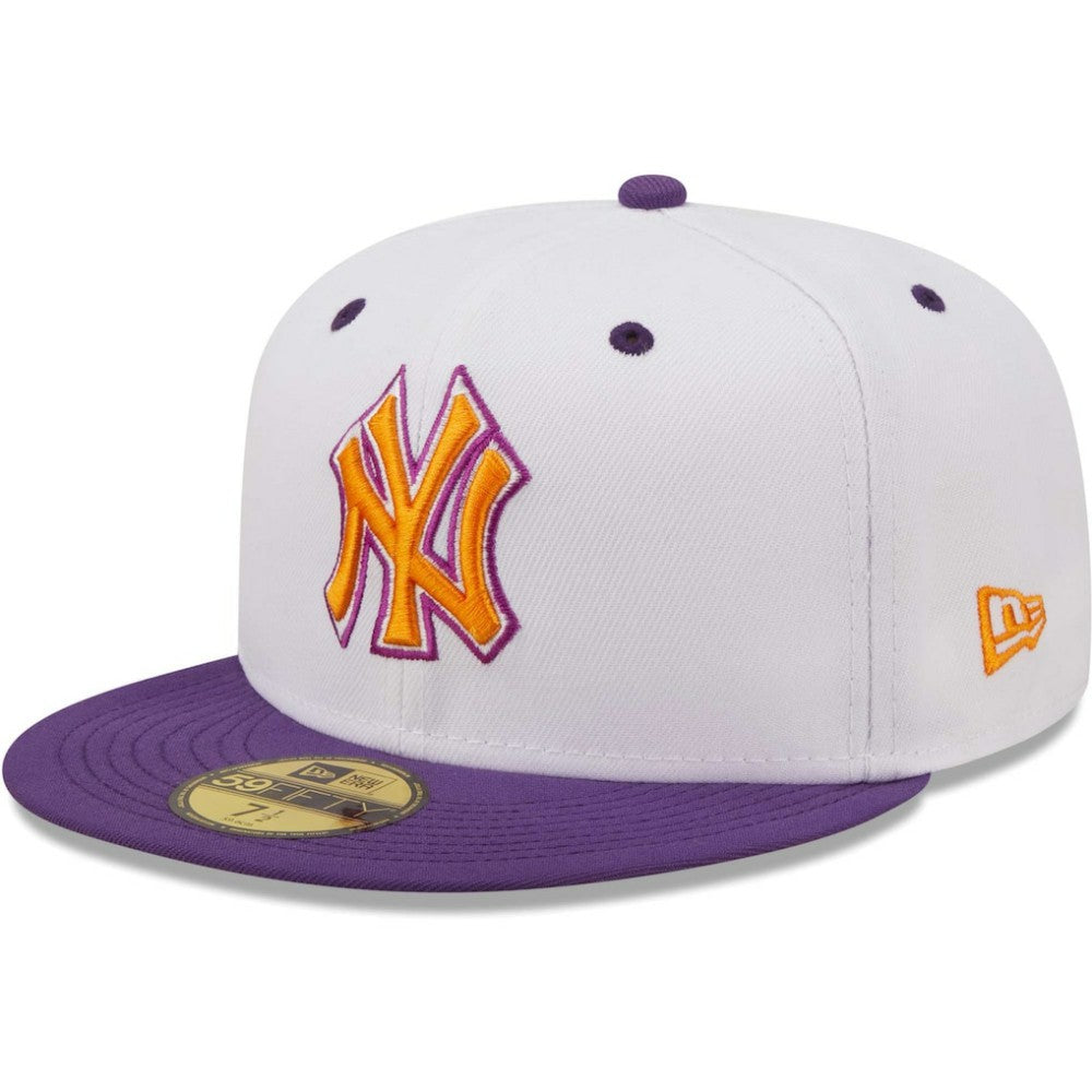 New York Yankees 2000 World Series Grape Lolli 59FIFTY Fitted Hat White/Purple | New Era
