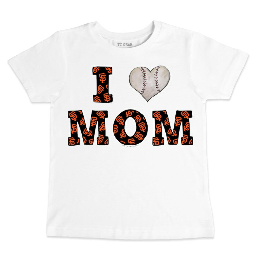 San Francisco Giants Tiny Turnip Youth Heart Mom T-Shirt White