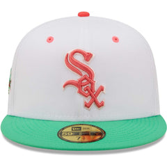 Chicago White Sox Inaugural Season at Comiskey Park Watermelon Lolli 59FIFTY Fitted Hat White/Green | New Era