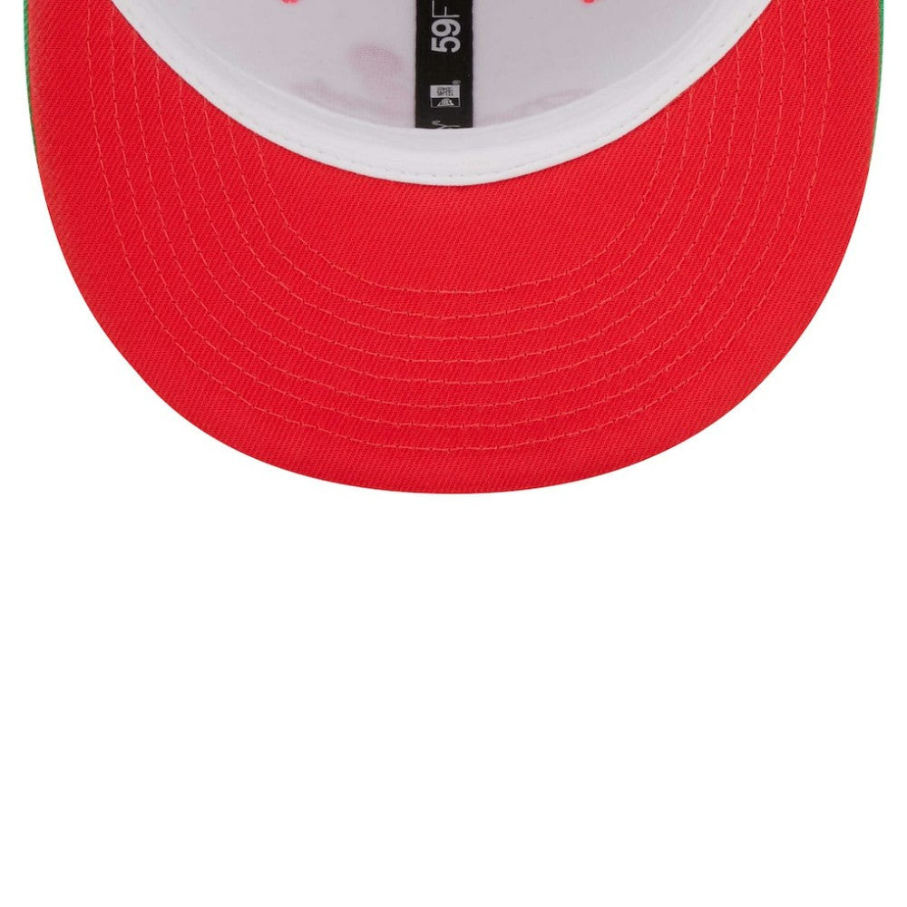 Los Angeles Dodgers 50th Anniversary in Los Angeles Watermelon Lolli 59FIFTY Fitted Hat White/Green | New Era