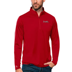 Atlanta Braves Antigua Tribute Quarter-Zip Pullover Top Red