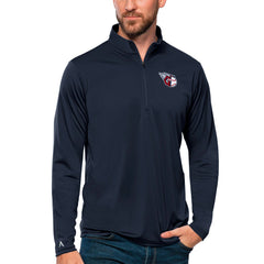Cleveland Guardians Antigua Tribute Quarter-Zip Pullover Top Navy