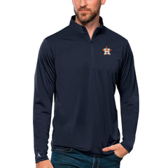 Houston Astros Antigua Tribute Quarter-Zip Pullover Top Navy