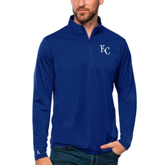 Kansas City Royals Antigua Tribute Quarter-Zip Pullover Top Royal
