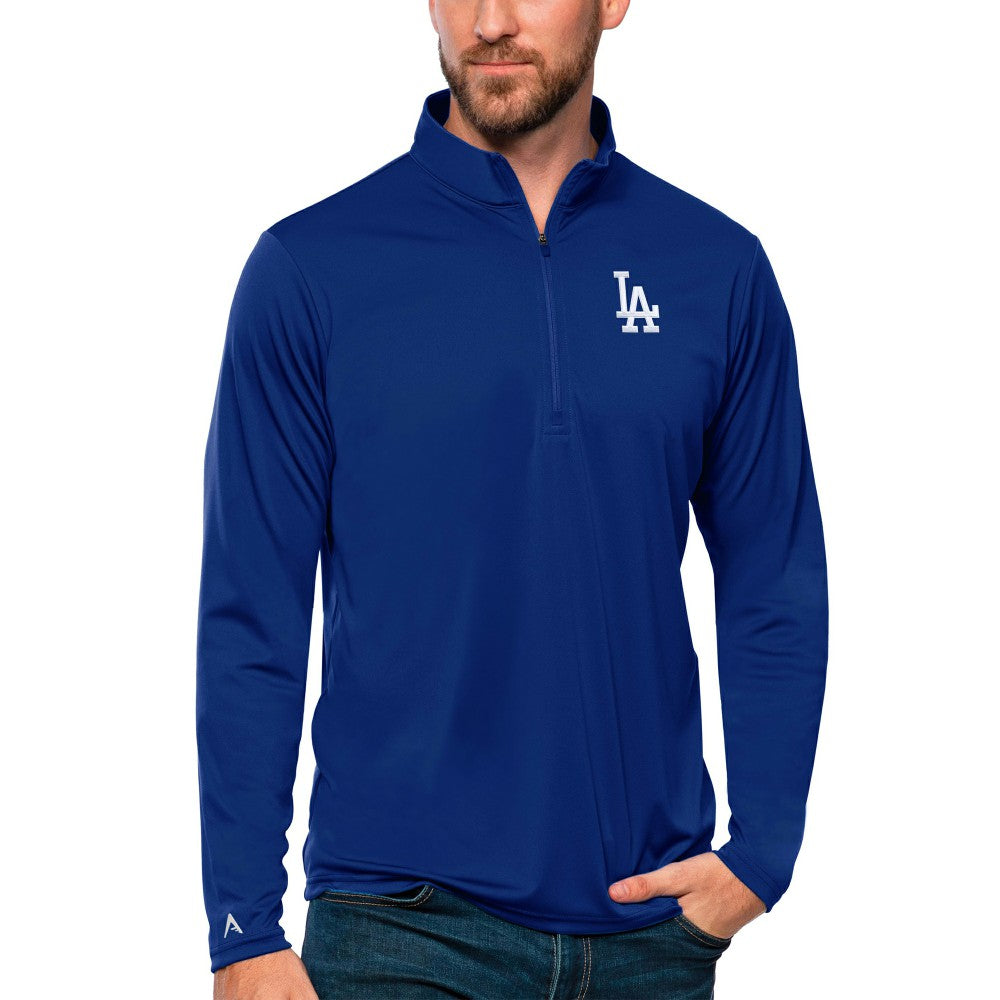 Los Angeles Dodgers Antigua Tribute Quarter-Zip Pullover Top Royal