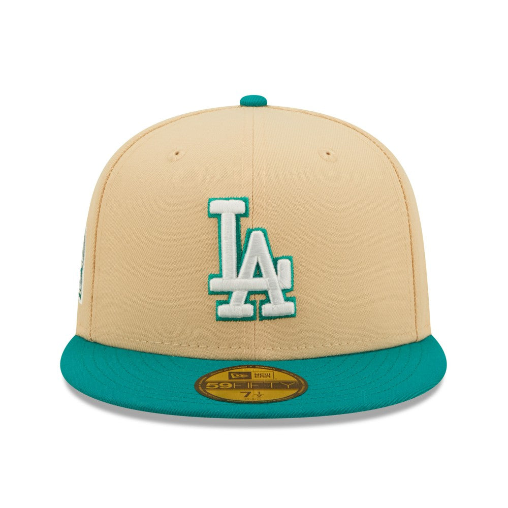 Los Angeles Dodgers  Mango Forest 59FIFTY fitted hat Natural/Teal | New Era