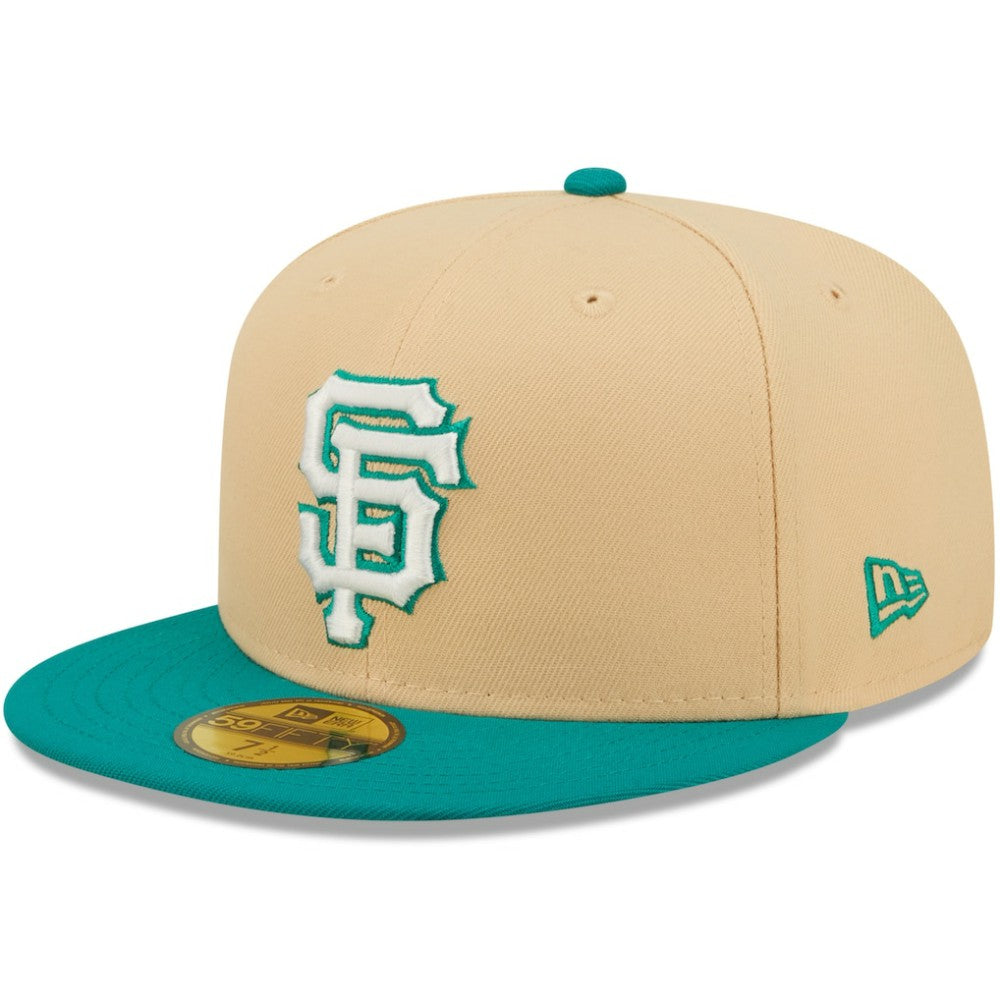 San Francisco Giants  Mango Forest 59FIFTY fitted hat Natural/Teal | New Era