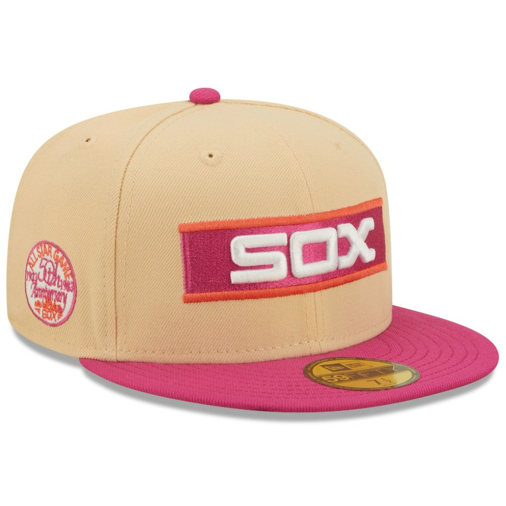 Chicago White Sox 1933 MLB All-Star Game 50th Anniversary Mango Passion 59FIFTY Fitted Hat Orange/Pink | New Era