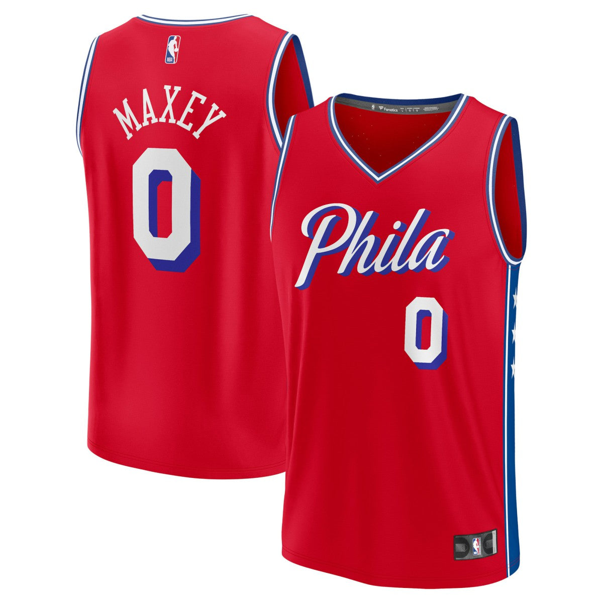 Tyrese Maxey Philadelphia 76ers Fast Break Replica Player Jersey - Statement Edition - Red