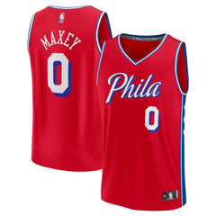 Tyrese Maxey Philadelphia 76ers Fast Break Replica Player Jersey - Statement Edition - Red