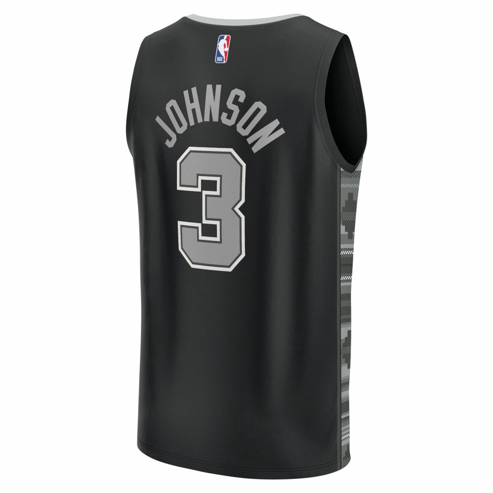 Keldon Johnson San Antonio Spurs Fast Break Replica Player Jersey - Statement Edition - Black
