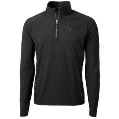 Colorado Rockies Cutter & Buck Adapt Eco Knit Hybrid Recycled Quarter-Zip Pullover Jacket Black