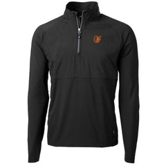 Baltimore Orioles Cutter & Buck Adapt Eco Knit Hybrid Recycled Quarter-Zip Pullover Jacket Black