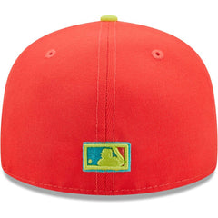 Boston Red Sox   Lava Highlighter Combo 59FIFTY Fitted Hat Red/Neon Green | New Era