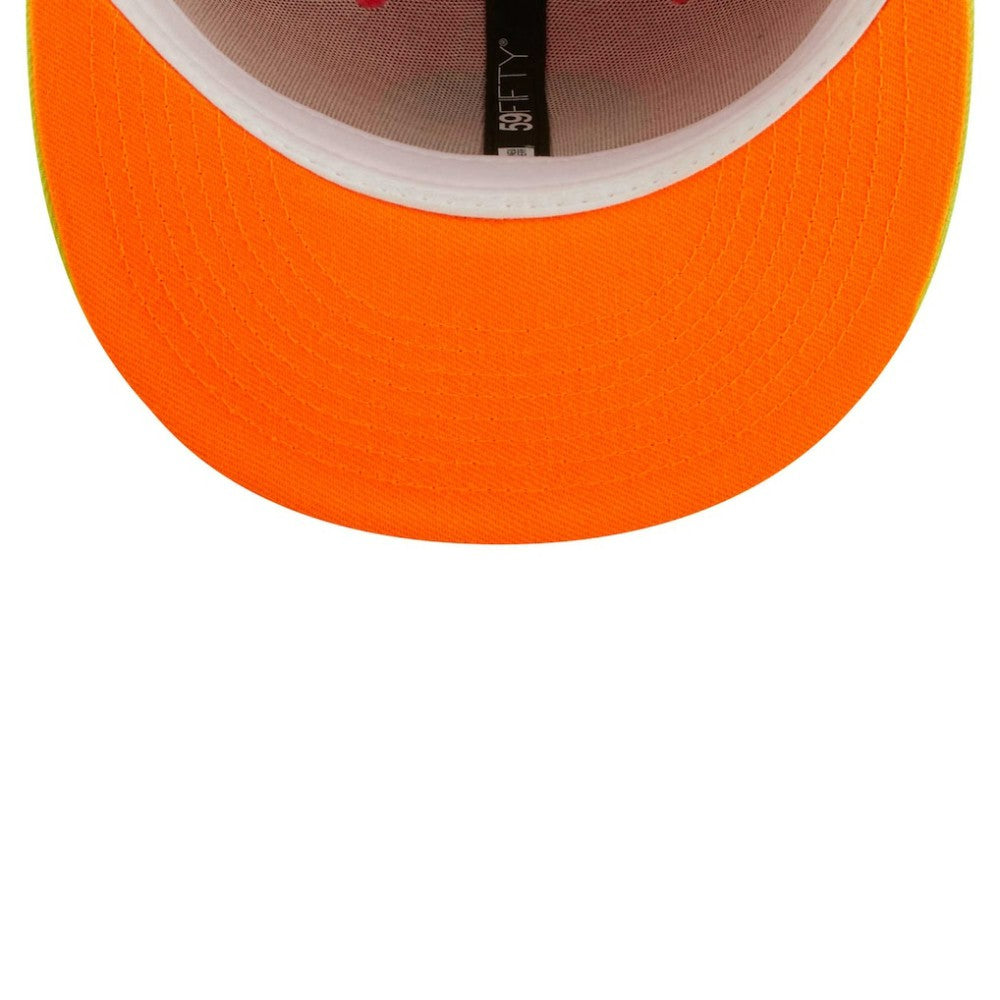 Boston Red Sox   Lava Highlighter Combo 59FIFTY Fitted Hat Red/Neon Green | New Era