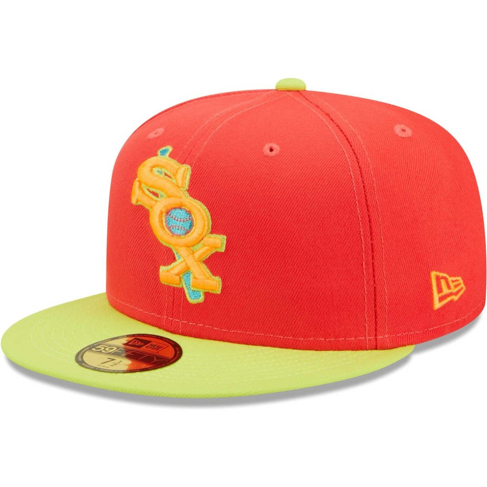 Chicago White Sox   Lava Highlighter Combo 59FIFTY Fitted Hat Red/Neon Green | New Era