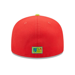 Los Angeles Dodgers 1978 World Series  Lava Highlighter Combo 59FIFTY Fitted Hat Red/Neon Green | New Era
