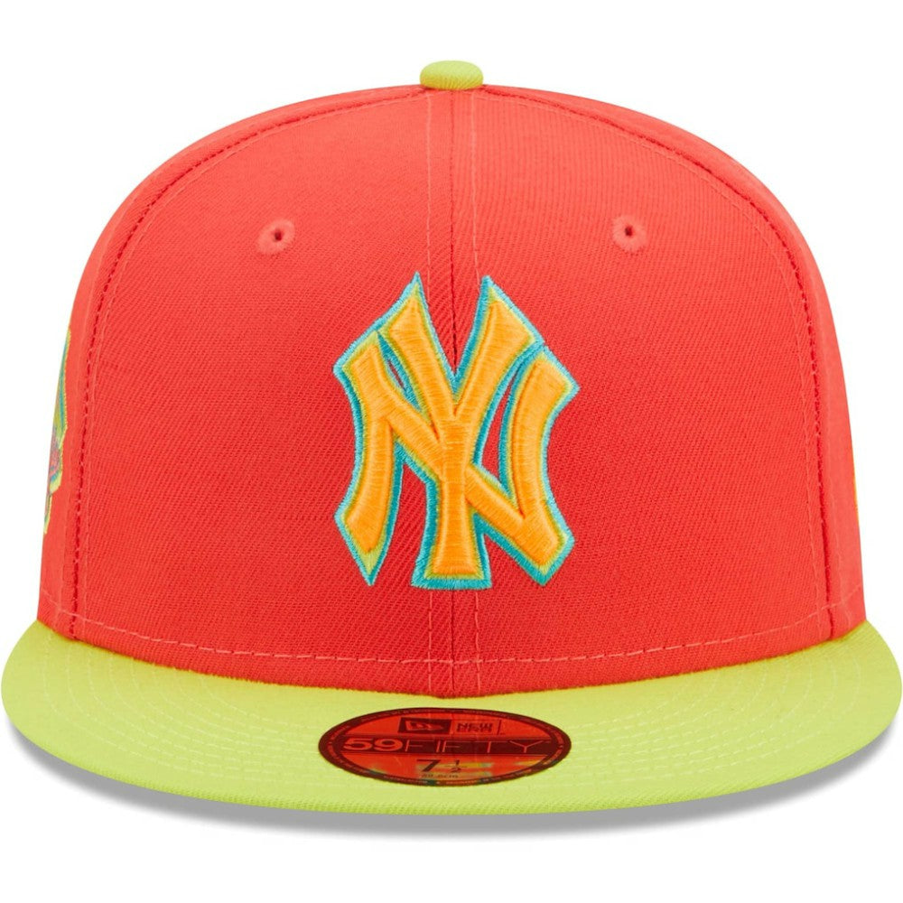 New York Yankees   Lava Highlighter Combo 59FIFTY Fitted Hat Red/Neon Green | New Era