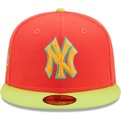 New York Yankees   Lava Highlighter Combo 59FIFTY Fitted Hat Red/Neon Green | New Era