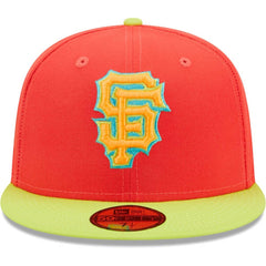 San Francisco Giants   Lava Highlighter Combo 59FIFTY Fitted Hat Red/Neon Green | New Era