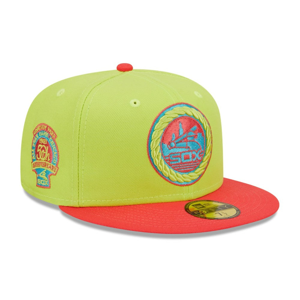 Chicago White Sox 1983 MLB All-Star Game Cyber Highlighter 59FIFTY Fitted Hat Green/Red | New Era
