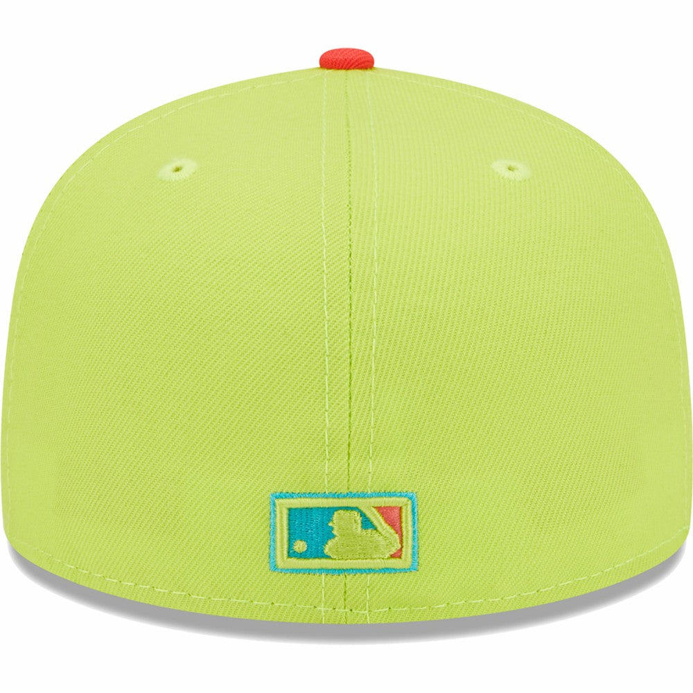 Los Angeles Dodgers Cyber Highlighter 59FIFTY Fitted Hat Green/Red | New Era