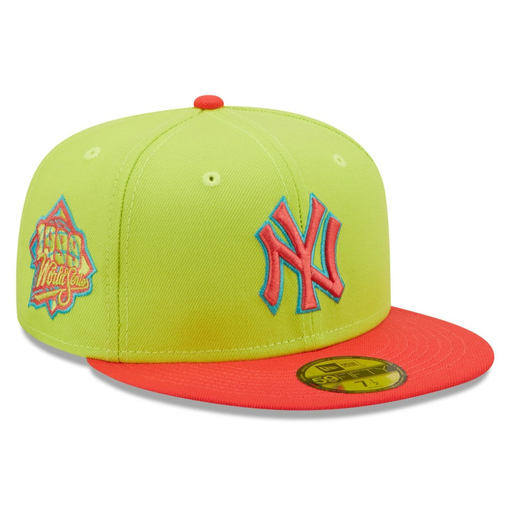 New York Yankees Cyber Highlighter 59FIFTY Fitted Hat Green/Red | New Era
