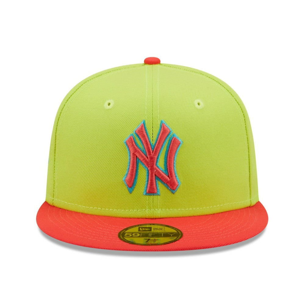 New York Yankees Cyber Highlighter 59FIFTY Fitted Hat Green/Red | New Era