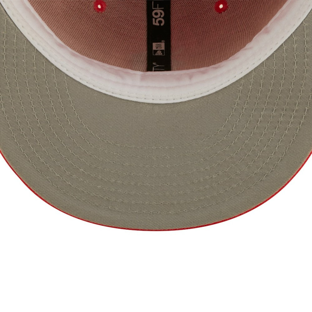 Chicago Cubs Lava Highlighter Logo 59FIFTY Fitted Hat Red | New Era