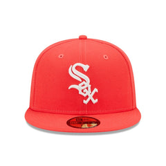 Chicago White Sox Lava Highlighter Logo 59FIFTY Fitted Hat Red | New Era