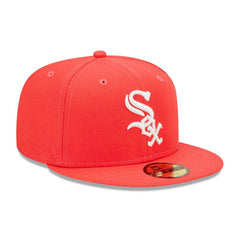 Chicago White Sox Lava Highlighter Logo 59FIFTY Fitted Hat Red | New Era