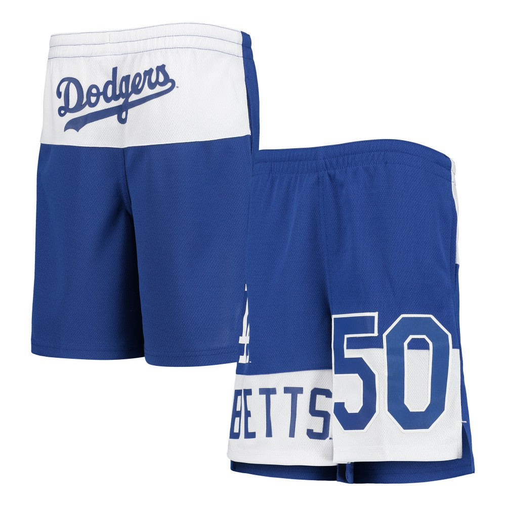 Mookie Betts Los Angeles Dodgers Youth Pandemonium Name & Number Shorts Royal