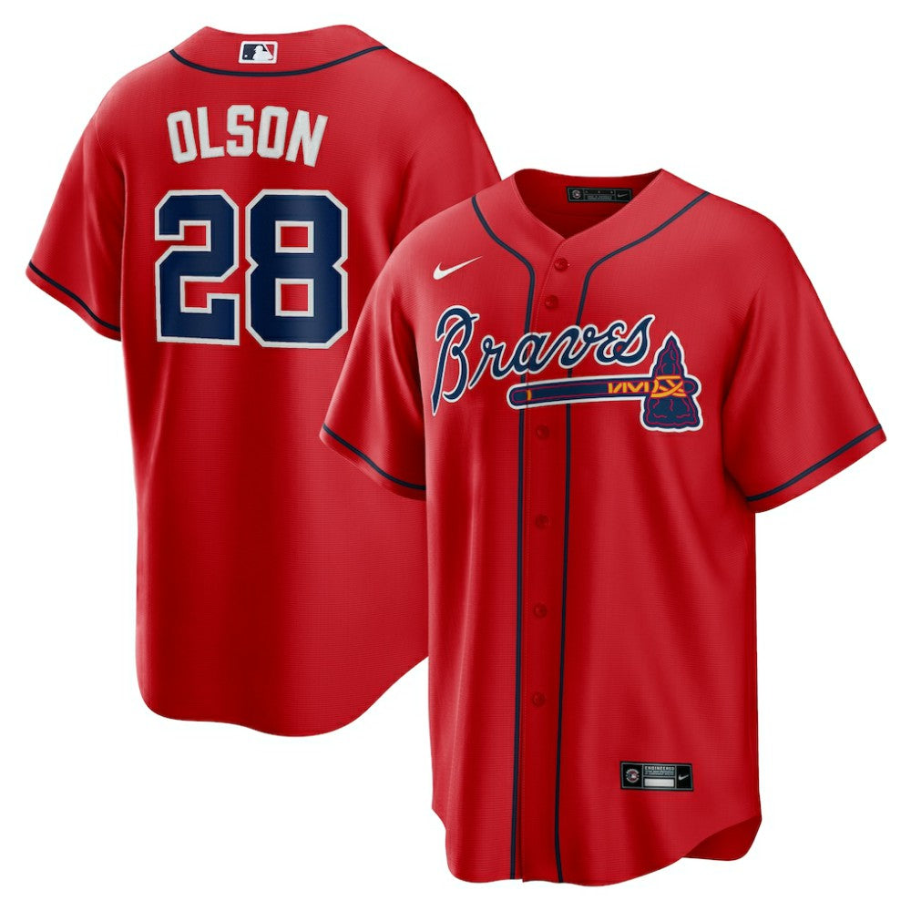 Matt Olson Atlanta Braves Alternate 2 Replica Jersey Red | Nike