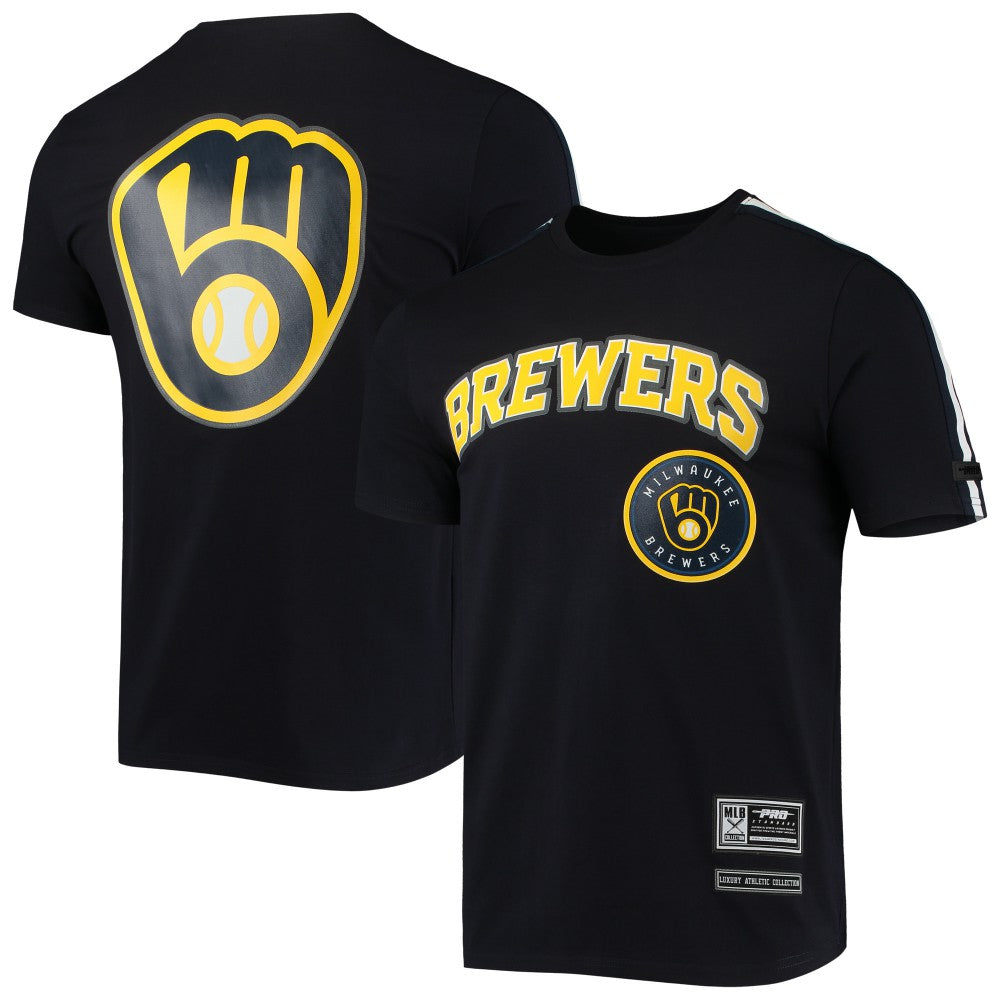 Milwaukee Brewers Pro Standard Taping T-Shirt Navy/